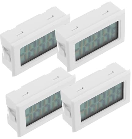 COSMEVIVI 4 Pezzi Termometro Mini Portatile per Piante Auto e Casa Monitor Temperatura Multifunzionale con Display Chiaro Facile Installazione per Serra e Esperimenti