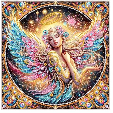 FHBUBPUP Diamond Painting Kits for Adults Angel Special Shape Diamond Art