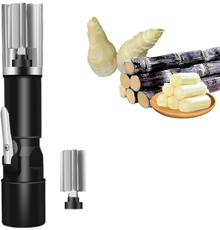 MObyat Éplucheur Électrique pour Canne À Sucre, Couteau À Éplucher L'ananas Et À Gratter La Canne À Sucre, 2 Modes De Commutation, Vitesse De 7500 TR/Min, Technologie Étanche Intégrée, Rechargeable