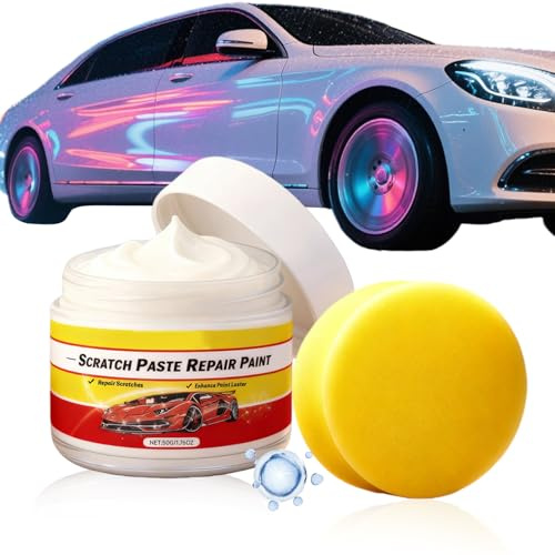 Pomurom Kratzer Entferner Für Autos 50g Autowachs Politur Paste mit | Politur Für Lack Kratzer Entfernen Zur Aufbereitung, Pflege Und Versiegelung Für Lack, Scheinwerfer Und Außenbereich