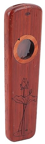 Cryfokt Wood Kazoo Classic Timbre Handgefertigtes Tragbares Musikinstrument für Alle Altersgruppen, Holzfarbe (Rosenholz)