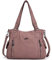 Angelkiss 2 Sacs à Main Femmes Cuir Sacs Portés Main Bourses en Cuir Lavé Top Zippers Multi Pockets Sacs à Bandoulière 1193