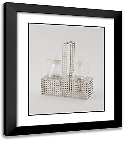 ArtDirect Koloman (Kolo) Moser 20x23 Black Modern Framed and Double Matted Art Print Titled Cruet Stand