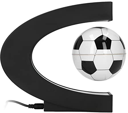 Pssopp Magnetic Levitation Ball, Magnetic Levitation Floating Soccer with C Shape Base and LED Lights Gifts for Men Father Husband Boyfriend(#1)