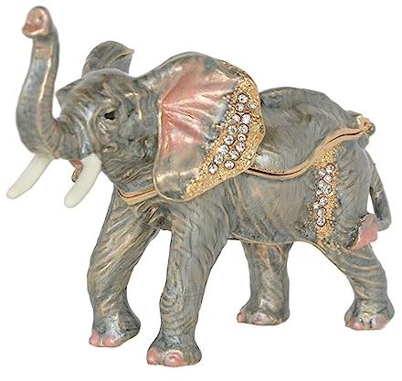 SSIMOO Elefanten-Schmuckkästchen, Elefanten-Miniaturfiguren, Heimdekoration, Ringhalter