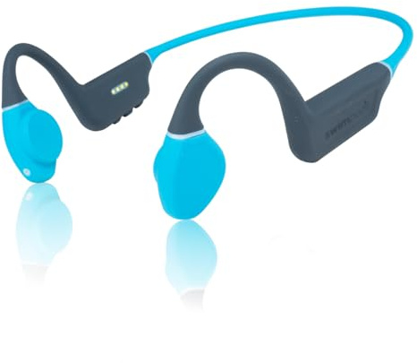 Underwater Audio Swimbuds Bone Conduction 2 Waterproof Swim Player, 16GB | 100% waterproof, 16GB onboard storage, Bluetooth on land, MP3 AAC FLAC, secure fit, for swimming