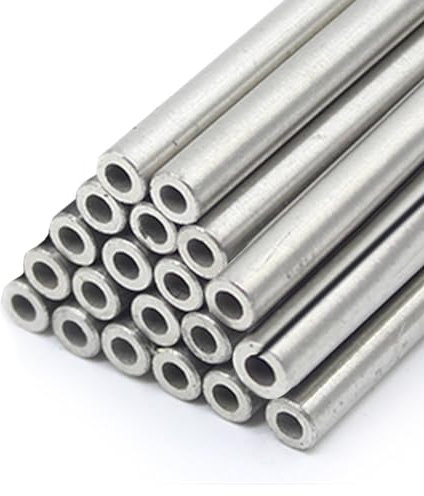 DryiC Tuyau en Acier Inoxydable Acier Inoxydable Tube Capillaire pour Garde-Corps, Epaisseur du Mur 0.75mm, Longueur 50cm (19.6In), 10Pcs,OD:3mm