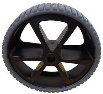 Pannensicheres Rad 260 mm Thermoplastischer Gummi Sackkarre Ersatzrad Slipwagen, Rollenlagerbohrung 20mm (W7/2/260/75/20/PPS/TPRG/L/55-Shore), Schwarze Felge, Grauer Gummi, Tragkraft 150Kg.
