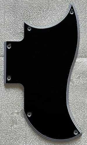 Plektrumschutz für Gibson SG Special 2018 OD Mini Humbucker Gitarre Pickguard Scratch Plat (5-lagig, schwarz)