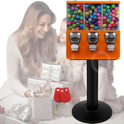 Distributore Di Caramelle Distributore Di Caramelle Supporta Grandi Palline Di Gomma Da Masticare Con Gettoni per Uso Commerciale per Distribuire Palline Di Gomma Da Masticare,Orange-0.4in+1to1.37in*2