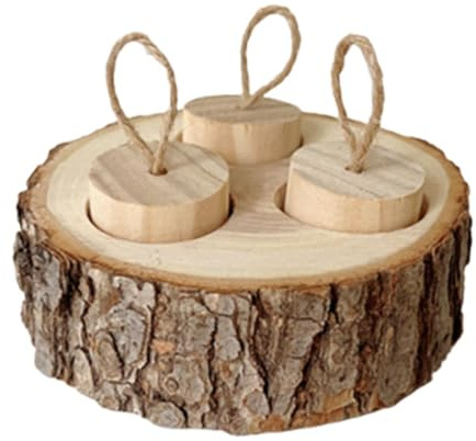 MagiDeal Jouet de Recherche de Nourriture pour Hamster, friandises Portables en Bois, enrichissement interactif, Jouet d'entraînement, Distributeur de, Couleur du Bois