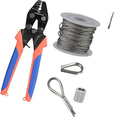 Strumento di crimpatura per cavi metallici, crimpatrice per cavi da pesca e anelli di crimpatura in alluminio, pinze fino a 2,2 mm