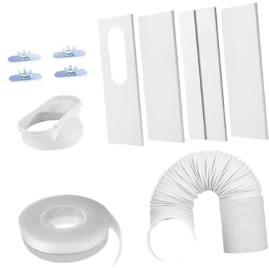 Genérico Kit de Ventana for Aire Acondicionado, fácil de Instalar, reemplazo de Sello Universal con Manguera, Kit de ventilación Deslizante portátil, Kit de ventilación