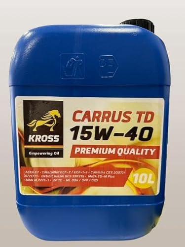 Kross Carrus TD 15W-40 Olio Motore Premium per Diesel, 10 Litri