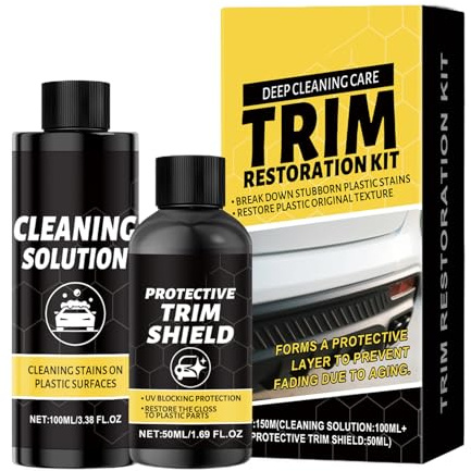 Genérico Ristoratore per modanature per auto - Kit per la pulizia degli interni del veicolo,kit di cura e pulizia con protezione UV per cruscotto ripristino dettagli SUV camper moto camion