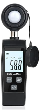 Luxmètre for la Surveillance de l'intensité Lumineuse ambiante Photomètre numérique Plage jusqu'à 200 000 lux Capteur d'éclairement Photo