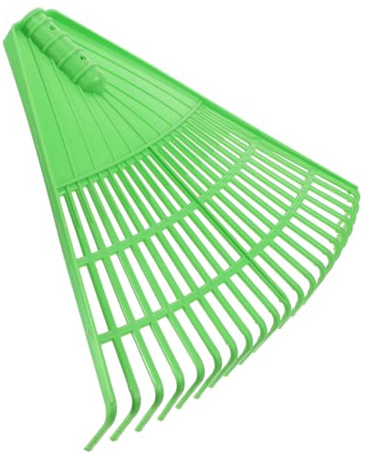 NULYLU Rastrello Per Foglie Ed Erba in Plastica Pp Per Impieghi Gravosi, Utensile Manuale Da Giardinaggio Per Prati e Pulizia Aree Verdi, Denti Robusti in Acciaio Al Carbonio, Uso Esterno e Agricolo