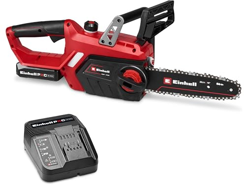 Einhell sladdlös kedjesåg GE-LC 18/25-1 Li Kit (1x 2,5 Ah) PXC (18 V, 23 cm kaplängd, 4,5 m/s kejdehastighet, autom. kedjesmörjning, inkl. batteri, laddare)