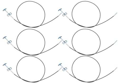 Veemoon 6 Desatascadores de Desagües 4 Garras, Serpiente Manual de Fontanero de 2 Metros, Herramienta Flexible para Destapar Inodoros, Lavabos y Tuberías Diseño para Curvas