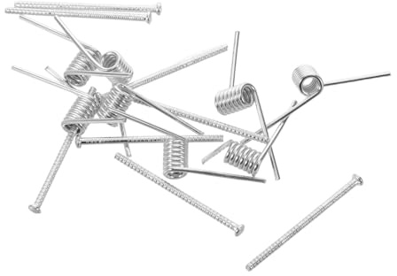 Alipis 8 Pezzi Molla per Forcina per Chioma in Acciaio Inossidabile Argento, Clip a Molla V Finitura Liscia e Sicura, Dimensioni 2,50x0,70x0,40 Cm, per Riparazioni e Accessori per Chioma