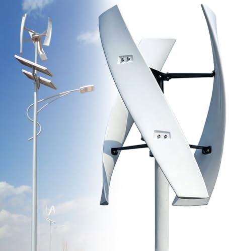 Turbina Eólica Vertical Kit Completo 16000W 20000W Generador Viento Jardín Instalacion Eolica Domestica Aerogenerador Eólica Trifásico AC Turbina Eólica de Viento Vertical con Controlador(16000W,220V)