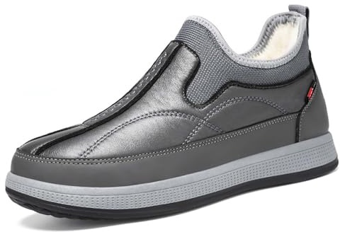 Botas de Invierno para Exteriores, Informales, cómodas, cálidas, sin Cordones, con Forro Polar Grueso, Hombre, Antideslizantes y versátiles para Nieve y frío_1