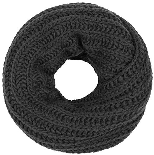 LIERYS Jil Loopschal Unisex Rundschal Schurwolle Made in Germany Herbst Winter schwarz One Size