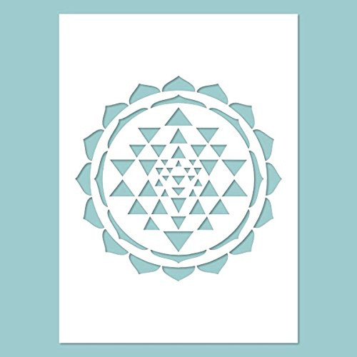 Zita's Creative Schablone - Sri Yantra. Schablone, Stencil