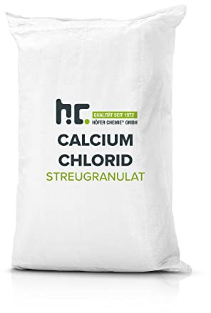 Höfer Chemie® Chlorure de Calcium Polyvalent, Sel de Déneigement et Déshumidificateur – Sac de 25 KG, Efficace Jusqu’à -20° C, Écologique et Haute Performance