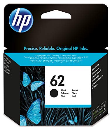 HP 62 Black Original Ink Cartridge Standard-Tintenpatrone, Schwarz