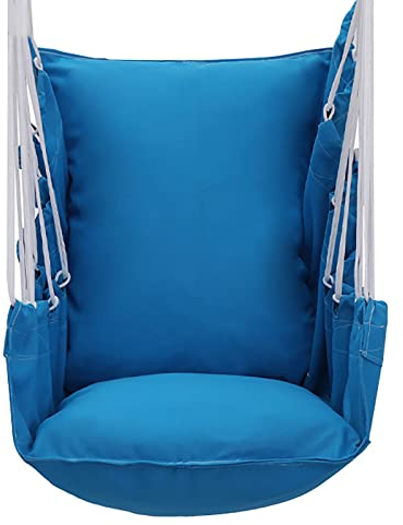 OLAMASA Hängesessel Hängestuhl Tragbar Hängesessel Hanging Hängematte Hängemattenstuhl Schaukelsitz Hängeschaukel für Schlafzimmer Terrasse unter Baum Strand Campen Last 150kg (K)