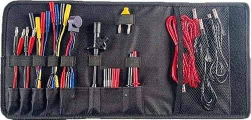 KUNZER 7PKS25 Prüfkabelsortiment, großes Set an Messzubehör, Spitzen | 25-teilig, für Multimeter, Kabel, Klemmen, Verlängerungskabeln, Adaptern, Elektrobereich, Portfolio