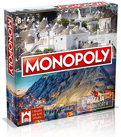 Winning Moves Monopoly Apulien & Basilicata - Brettspiel für Erwachsene und Kinder, 2 bis 6 Personen, Ab 8 Jahren