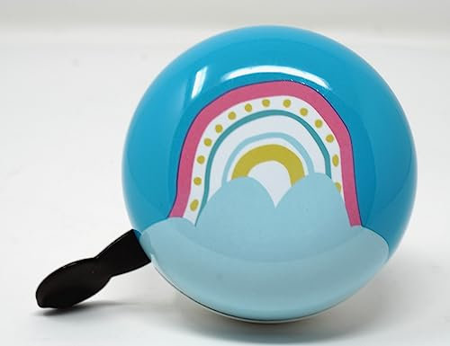 CBK-MS Ding Dong Fahrradklingel Ø 80 mm viele Farben und Motive Fahrrad Glocke (Regenbogen)