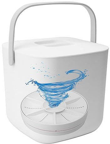 WOOXGEHM Lavavajillas de Encimera Portátil, Minilavavajillas Compacto de 18 W 8, 5 V 2A, Limpieza Profunda de 360 ​​Grados, Cuenta con Modos de Limpieza Interactivos para Cocina, Apartamento(Blanco)