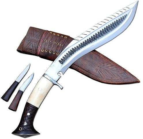 THE NEPAL 30 cm langes, langes Klingen-Drachen-Khukuri-Kukri-Gurkha-Messer, gehärtet, schärfend, handgeschmiedetes Khukuri-Messer
