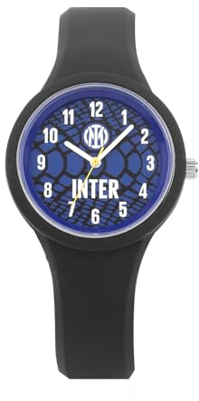 Orologio da Polso FC INTER, da bambino o donna 34mm, taglia unica, nero con quadrante blu e trama nera