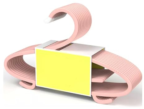 SAFWEL 10 Stück hochwertige Baby-Kleiderbügel, Kinder-Kleiderbügel, rutschfeste kleine Kunststoff-Kleiderbügel for Schrank, Garderobe (Color : Pink)