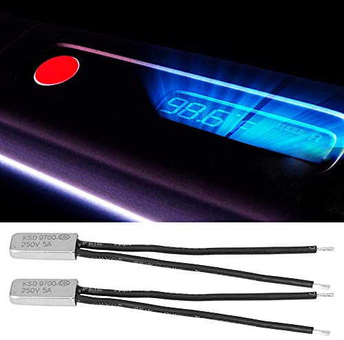 Interruptor de Control de Temperatura 2 Piezas Ksd9700 Interruptor de Control de Temperatura Normalmente Cerrado Protector Térmico del Termostato (60℃)