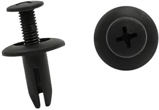 A ABSOPRO Rivetti in plastica da 5 mm di diametro per foro da 15 mm, clip di fissaggio nere per auto (set di 50)
