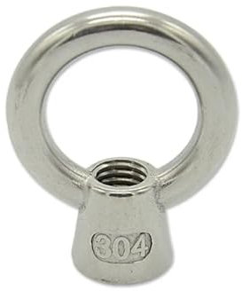 FANNIXI Augenschrauben und Muttern Hebemuttern 304 Edelstahl Augenmutter Marine Heberingmutter Hebemuttern M6-M16 (Size : M8)