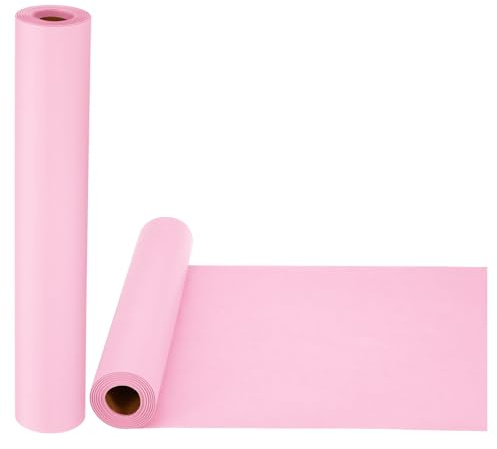 PATIKIL 2 Rolle Zeichenpapierrolle 30cm x 15m Zeichenpapier 80 g/m² Papierrolle Kraftpapier Malpapier Skizzenpapier Bastelpapier für Staffelei Malen Handwerk Geschenkverpackung Pink