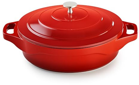 Pradel Excellence - PCUI003005 - Mijoteuse Ronde en Fonte d'Aluminium Magma Ø28cm, Revêtement Anti-Adhésif Façon Pierre, 2 Maniques Amovibles, Tous Feux