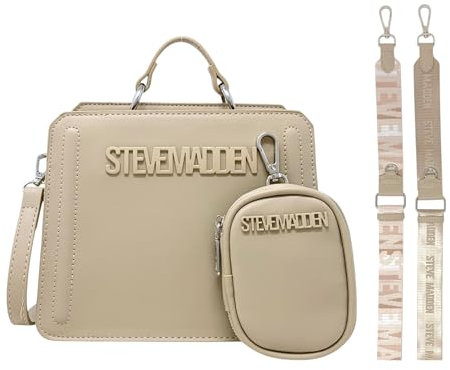 Steve Madden Damen Special Edition Evelyn Bag Geschenkset, Zeitloses Taupe, Einheitsgröße
