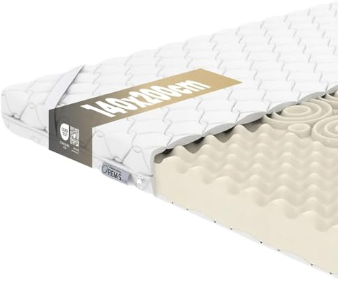 REM-SEN Matratzen Topper Matratzentopper 140x200cm Höhe 7 cm Härtegrad 4 (H4) Mattress Feste Topper aus Polyurethanschaum mit Massageprofil, Dreilagige Membranhülle Für Sofa, bet, Öko-Tex Zertifiziert