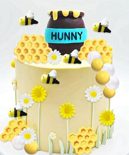 décoration de gâteau bourdon décoration de gâteau de fête de bébé ours fun | décoration de gâteau bourdon décoration de gâteau de fête de bébé ours fun to bee one cake topper bumble bee party favors