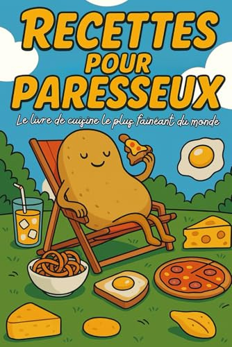 Recettes pour Paresseux - Le livre de cuisine le plus fainéant du monde: Des plats rapides et (presque) comestibles – Cadeau à offrir aux flemmards, étudiants ou adultes fatigués