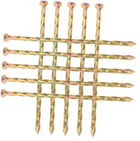 Gatuida Lot de 10 Piquets De Gazon en Acier Au Carbone 15 Cm pour Fixation en Spirale du Gazon Artificiel Et Bordures De Jardin, Clous De Jardinage Robustes pour Pelouse Et Aménagement Extérieur