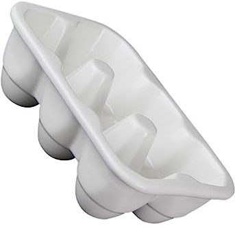 HOLIDYOYO Porta per Conservare in Scomparti Ceramica Frigo 6 da Bianco Uova per Vassoio Compatto Classico Esporre in Frigorifero