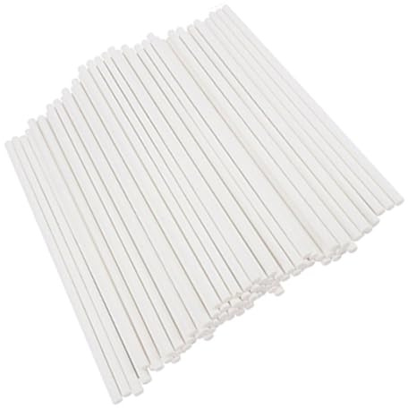 ARTSEWPLY 100pièces Bâtonnets De Sucettes Papier pour Gâteaux Lot de Blanc pour Fête Anniversaire Et Projet De Bricolage